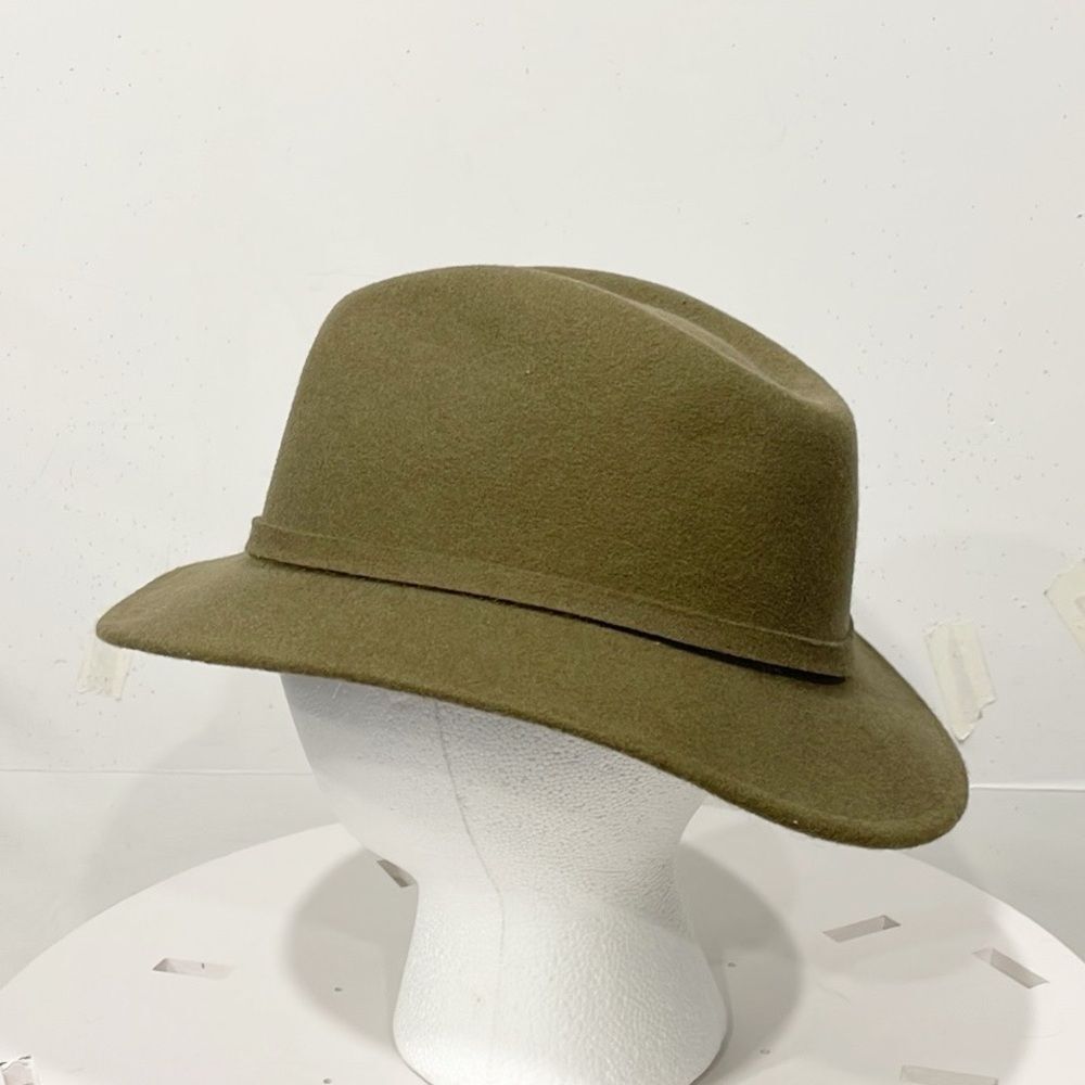 Olive Green Women's Fedora Hat - Picture 4 of 6